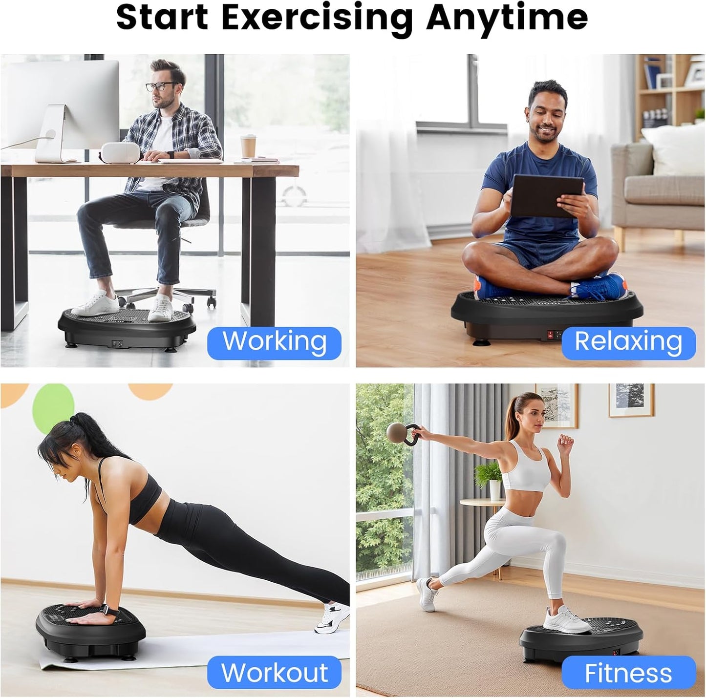 Skiennix Vibration Plate - Full Body Shaker for Lymphatic Drainage | Bluetooth Fitness Platform