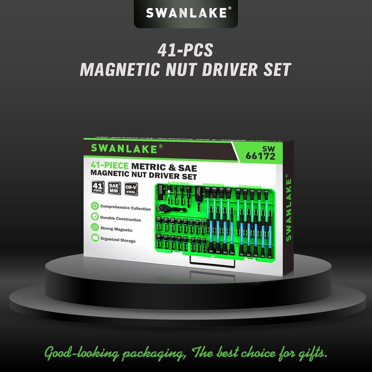 74-Piece Magnetic Nut Driver Set for Impact Drill - Metric & SAE, Universal Socket & Quick-Change Bit Extension