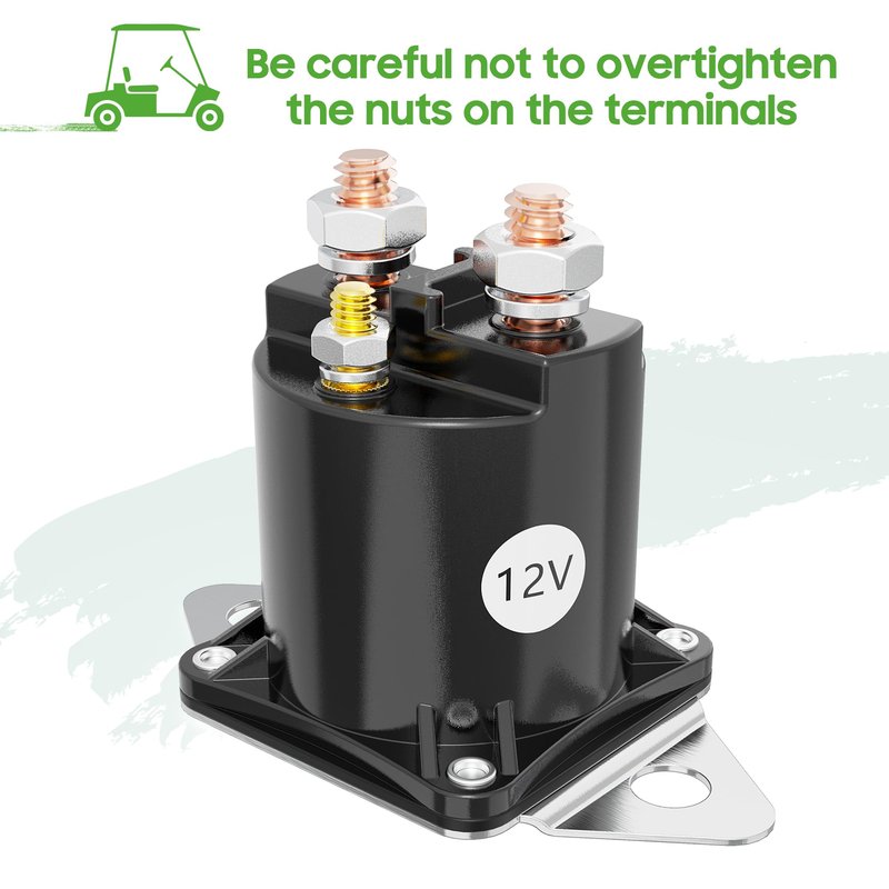 10L0L Golf Cart 12V Solenoid for Club Car DS & Precedent Gas 1984-up - 4 Terminal Golf Cart Starter Solenoid 1013609,1012275,1117