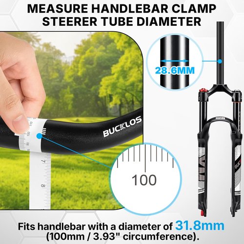 BUCKLOS Adjustable Bike Stem MTB 25.4mm 31.8mm 90/110/130/145mm 80 Degree Bike Stem Riser for Angle Adjustment, Bicycle Handlebar Extension for Commuter Bikes, E-Bike, Mountain, Road Bicycles