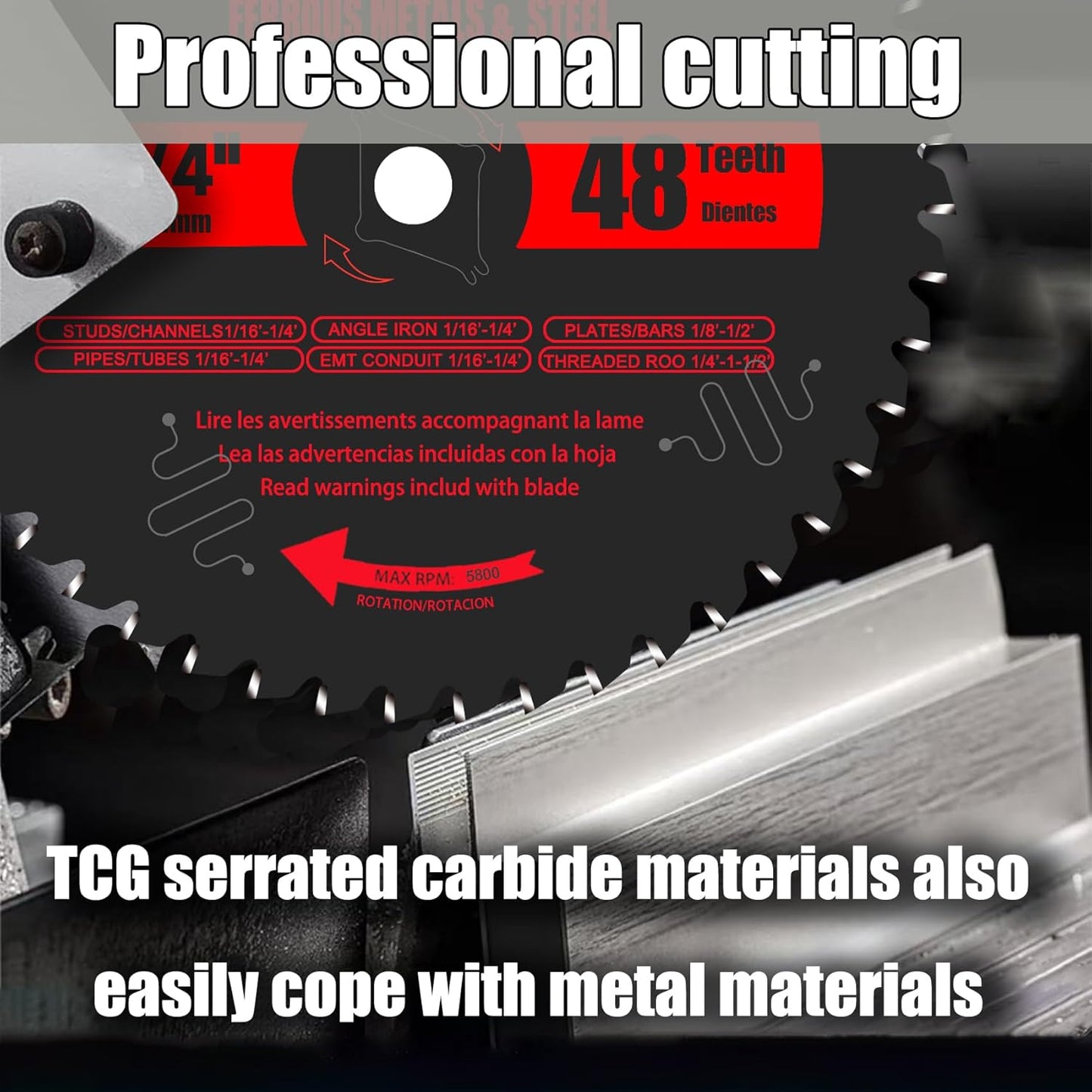 14-Inch Steel Cutting Saw Blade - 72T Carbide Replacement for Diablo D1472CF & Evolution Chop Saws