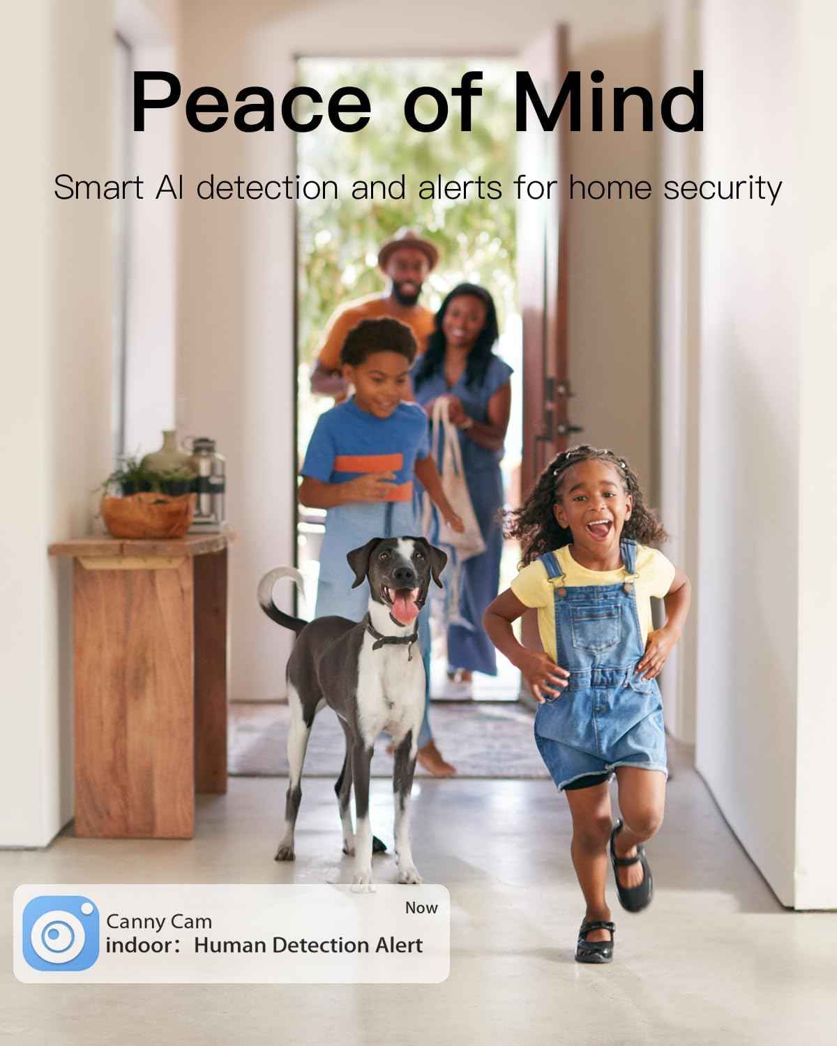 VIMTAG 2.5K Indoor Security Camera with 360° Pan & 2-Way Audio - Pet & Baby Monitor with AI Detection & Night Vision