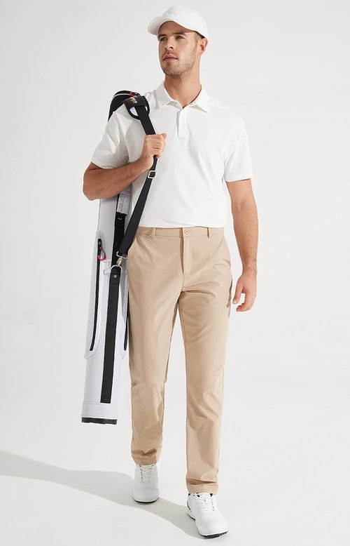 Libin Men's Golf Pants - Quick-Dry Stretch Dress Trousers | Lightweight Casual Comfort in 30"/32"/34" Sizes