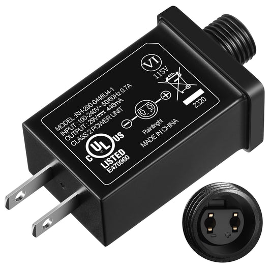 Feekoon Class 2 LED Power Supply 29V 13W Transformer, Waterproof IP44 US Plug Adapter, Seasonal Use LED Driver, Low Voltage for Christmas Tree Lighting, Holiday String Light Outdoor(1 Pack)