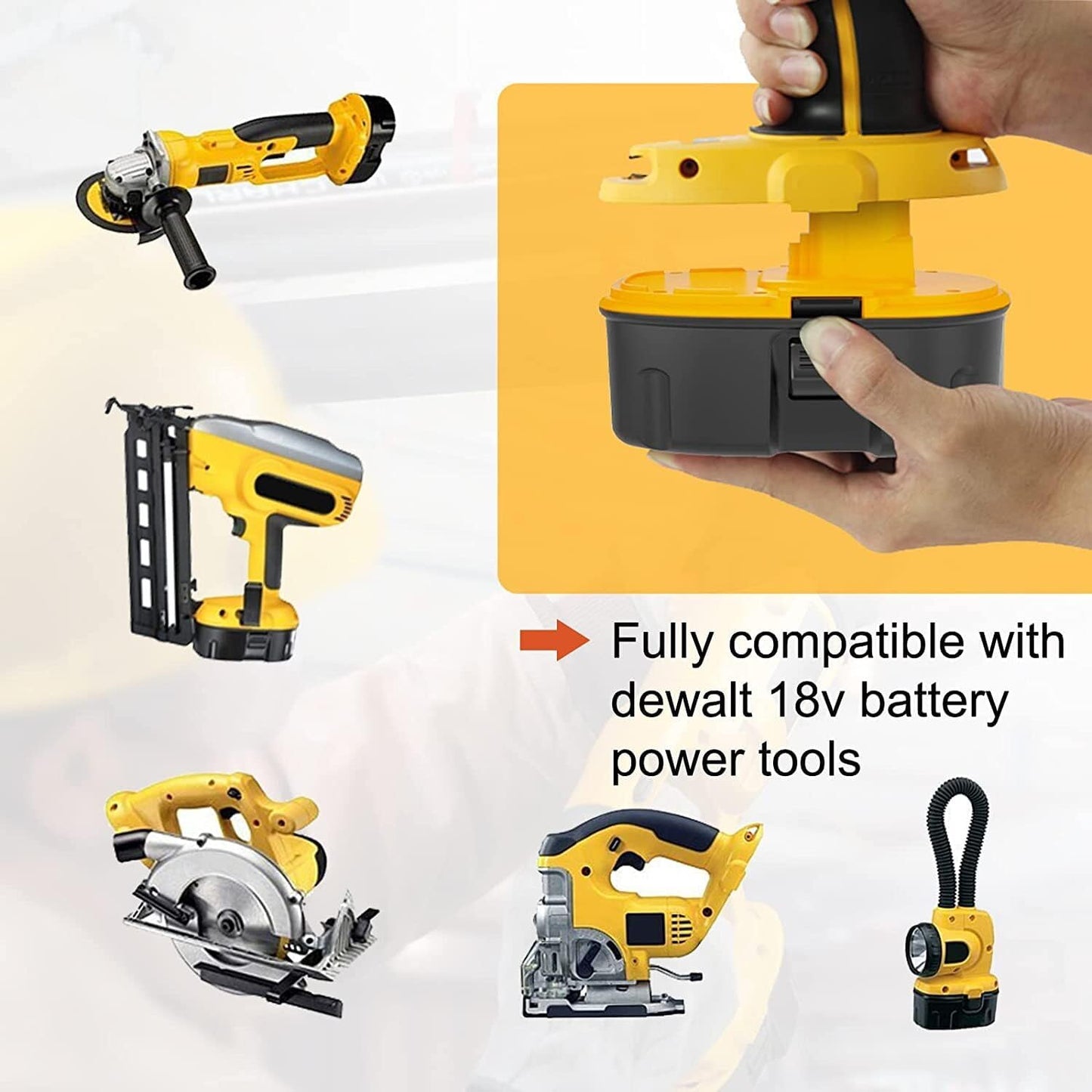 18V DeWalt DC9096 Replacement Battery - 2 Pack 5.0Ah XRP for Cordless Tools