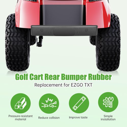 10L0L Golf Cart Rear Bumper for EZGO TXT Golf Carts, Replaces Parts 70939G01 71336G01 71515G01 71578G01 71943G01S