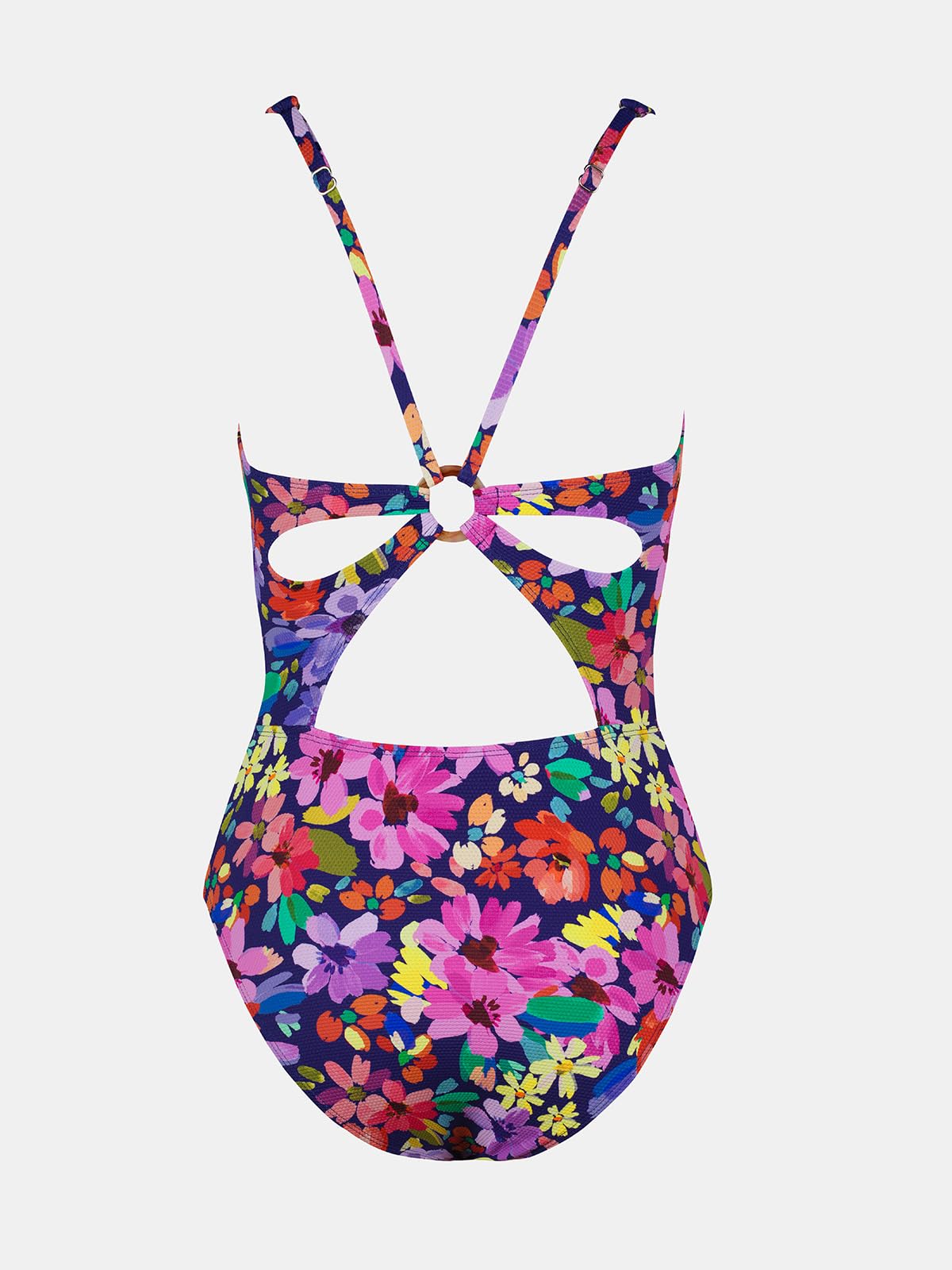 CUPSHE Women's One Piece Swimsuit Deep V Bathing Suit Ring Back, M