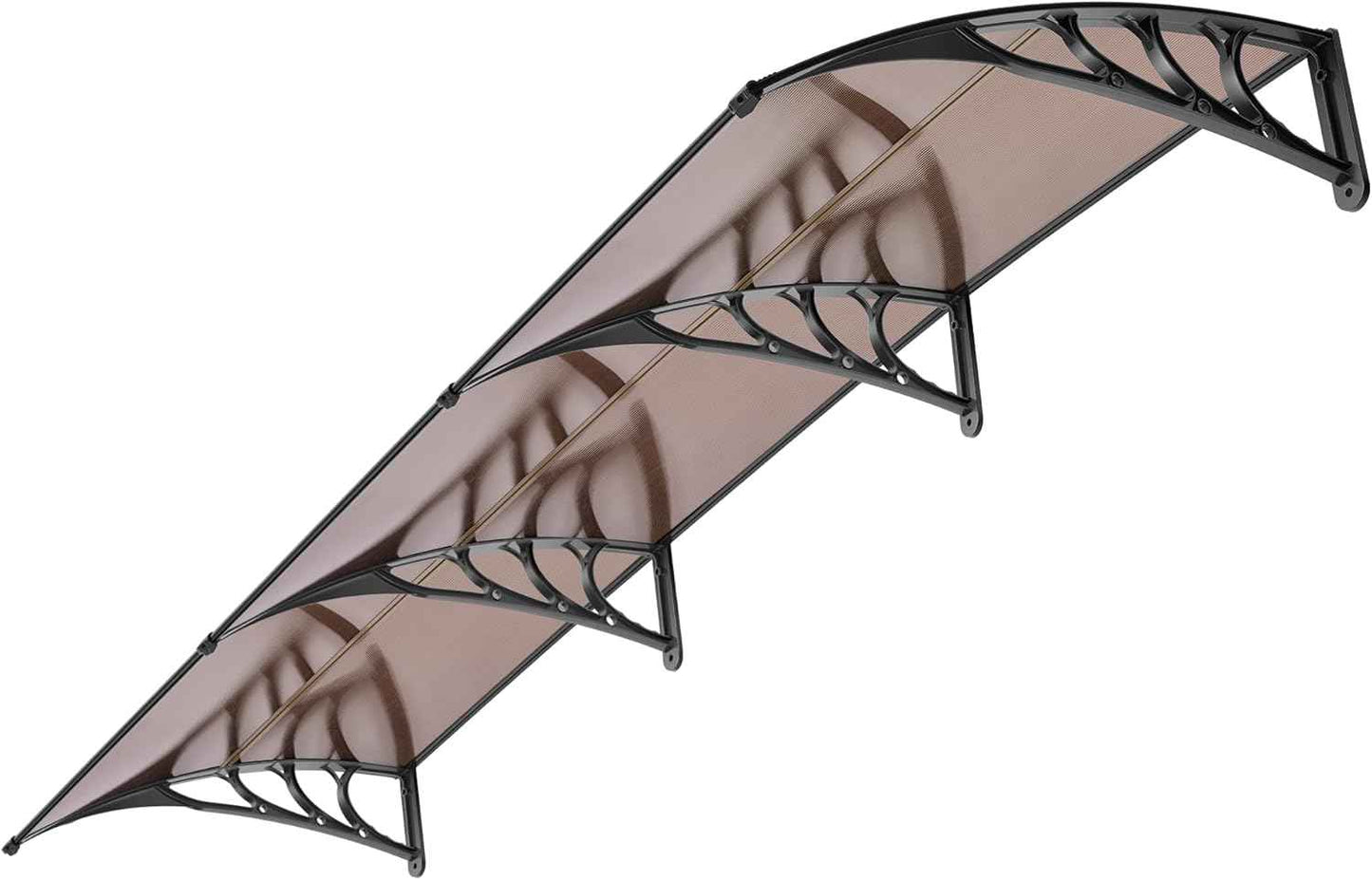 40-Inch VIVOHOME Polycarbonate Window Door Awning Canopy - Brown with Black Bracket
