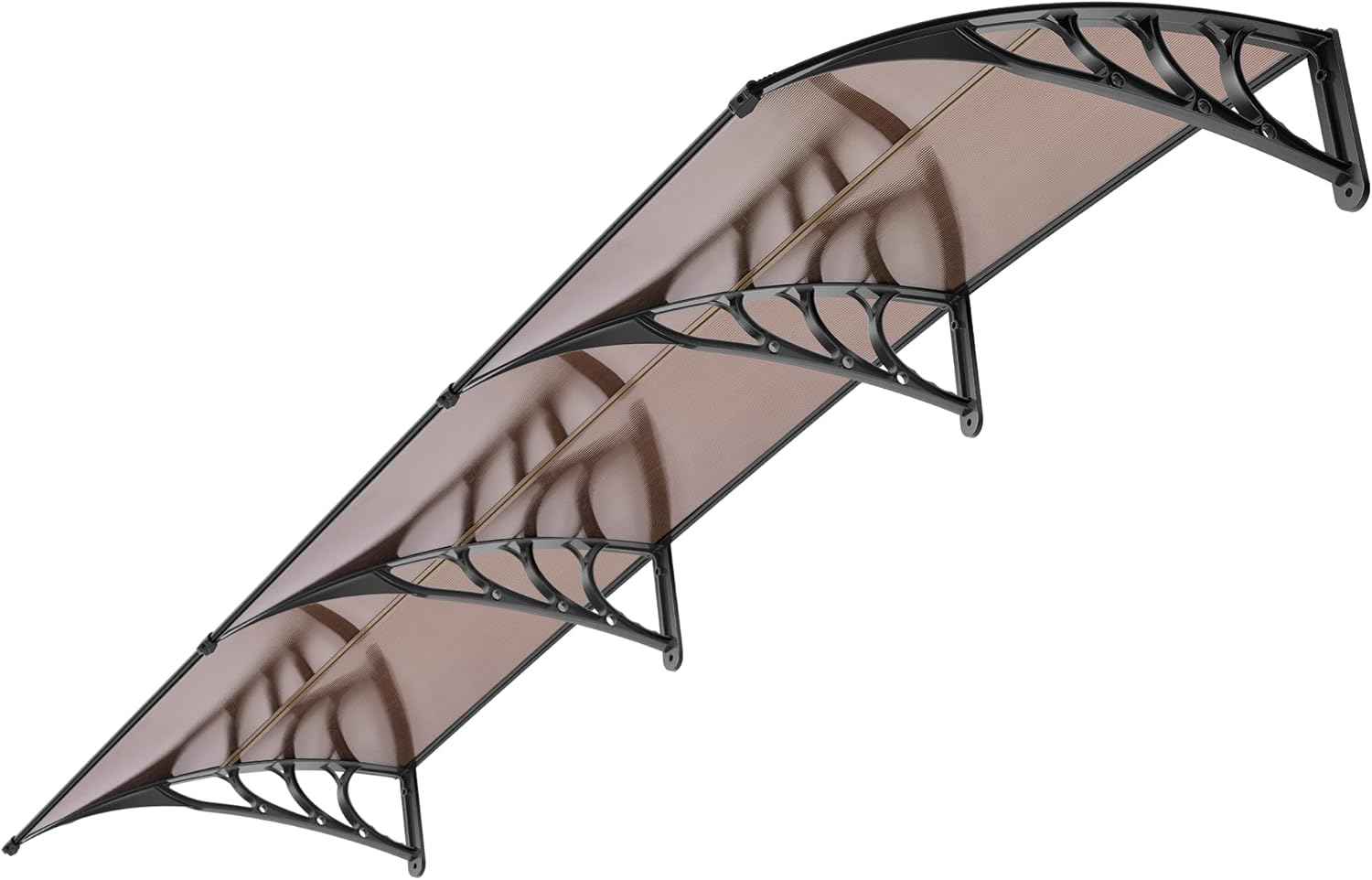 40-Inch VIVOHOME Polycarbonate Window Door Awning Canopy - Brown with Black Bracket