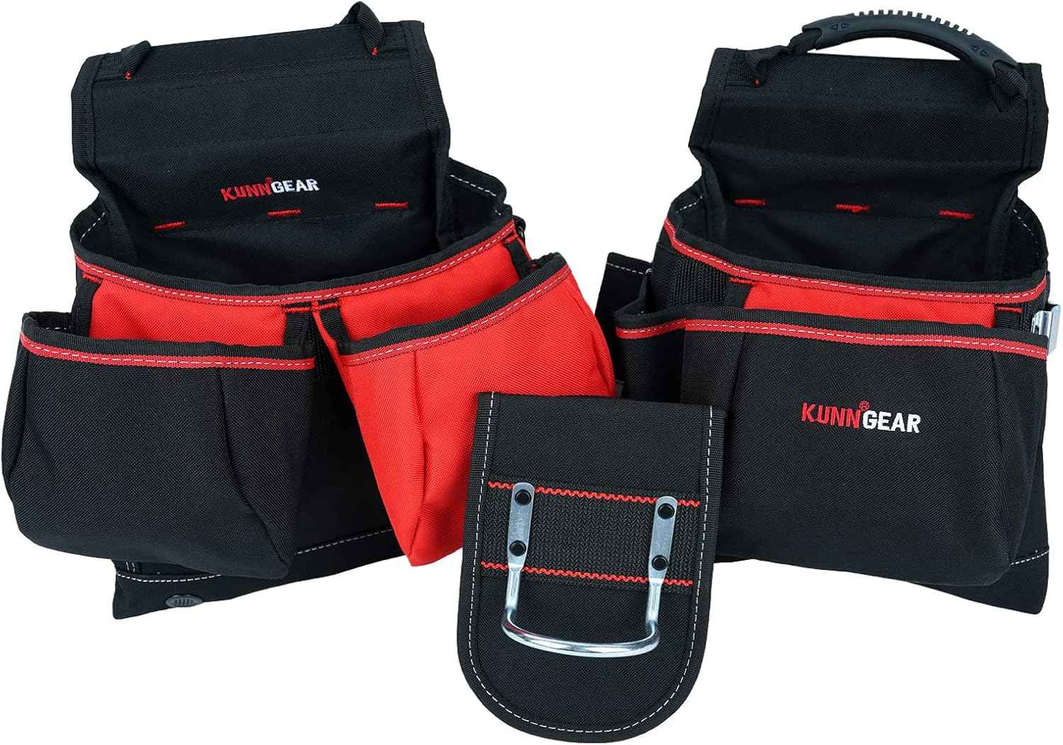 Pro Carpenter Tool Belt with Suspenders - Heavy-Duty Suspension Rig for Contractors & Electricians, Khaki