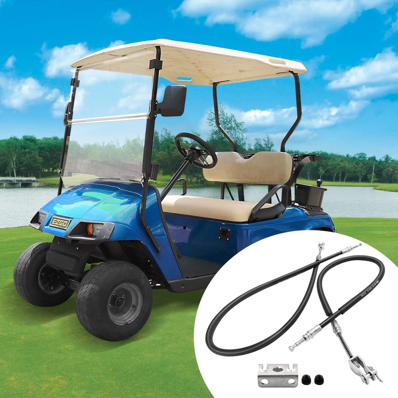 Roykaw EZGO Golf Cart Brake Cable Set, Both Driver & Passenger Side for TXT/Medalist 1994-Up Gas/Electric Models, Replaces OEM # 70716-G03, 70273-G03, 70969-G03