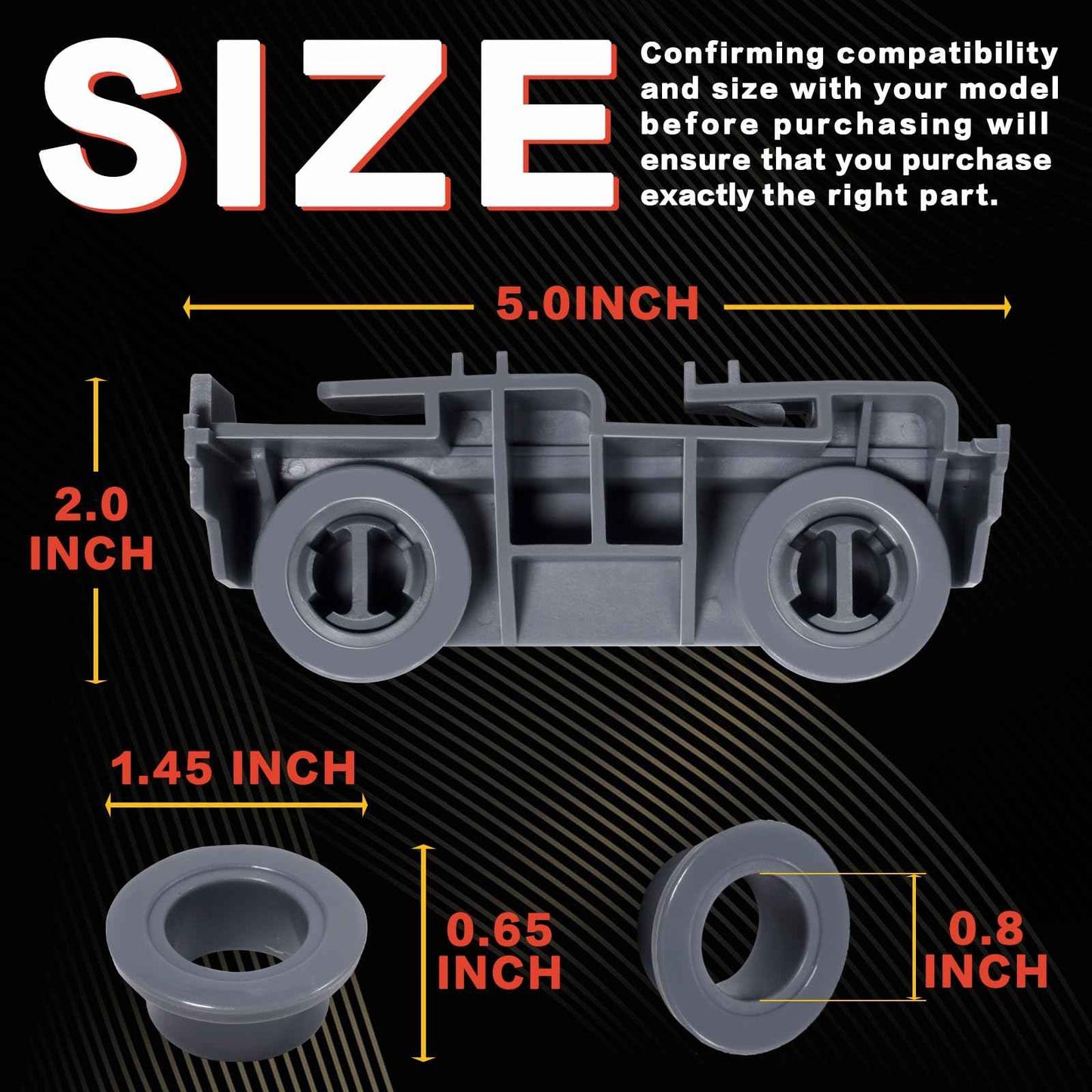4 Pack WD28X27241 Dishwasher Rack Carrier and Roller Kit,Replacement Fit for G.E,Hot-point,Hai-er Dishwasher Lower Rack Wheels Assembly, Fit with Both Left and Right Side,Replace WD12X10447 WD12X10446