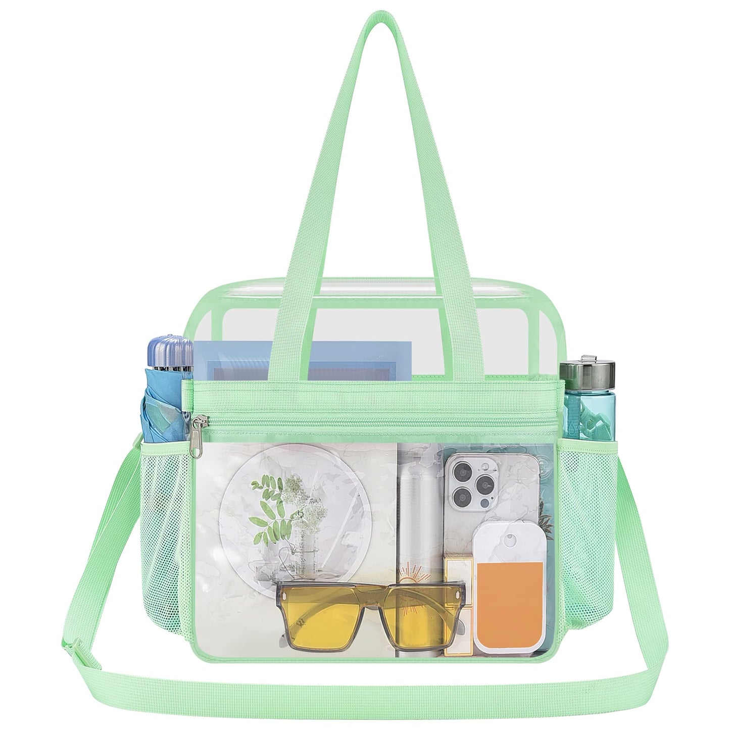 USPECLARE Clear Bag Stadium Approved,Transparent Tote Bag for Stadium Security Travel & Gym Work Sports Games Concerts