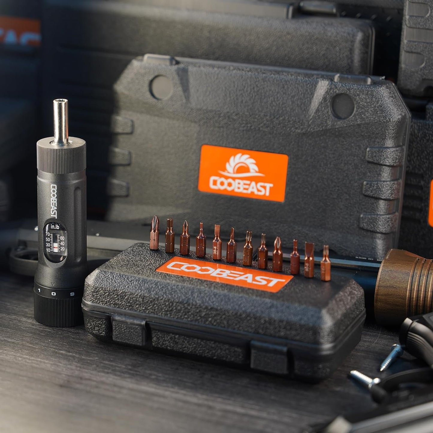 49-Piece Torque Screwdriver Set with 10-70 Inch Pound Torque Wrench & S2 Bits for Bike Repair