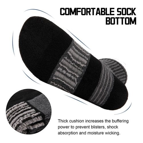 COOVAN 8 Pairs Mens Crew Socks Cushioned Moisture Wicking Athletic Heavy Duty Work Sport Breathable Training Socks