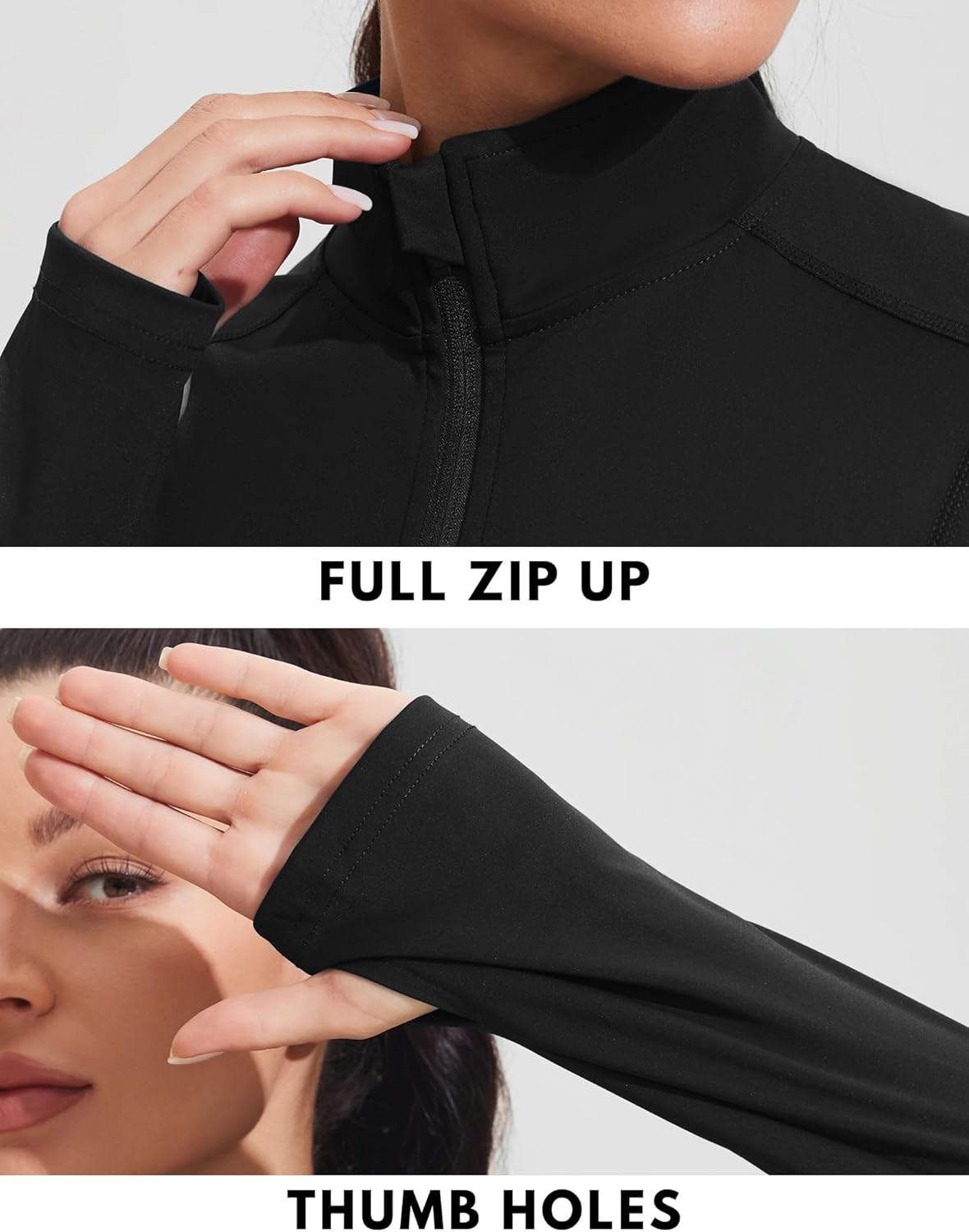 PINSPARK Women's Athletic Jacket - Slim Fit Full Zip Workout Top for Gym, Yoga & Running | Pockets Included