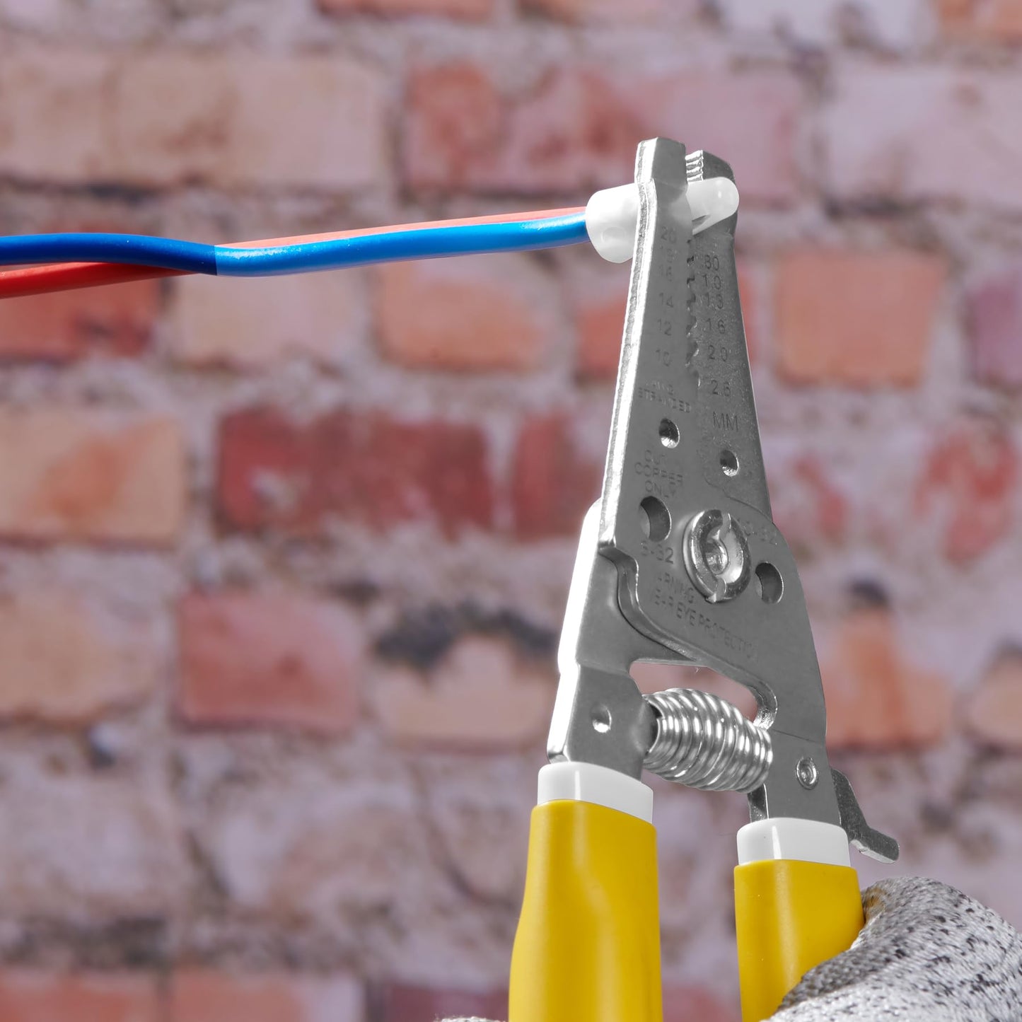 Wire Stripper Tool Crimper for Electricians: 7 Inch Wire Cutter Stripping Tool for 10-18 AWG Solid and 12-20 AWG Stranded Wire - Electrical Wire Crimping Stripping Plier - 10 12 14 16 18 AWG Gauge