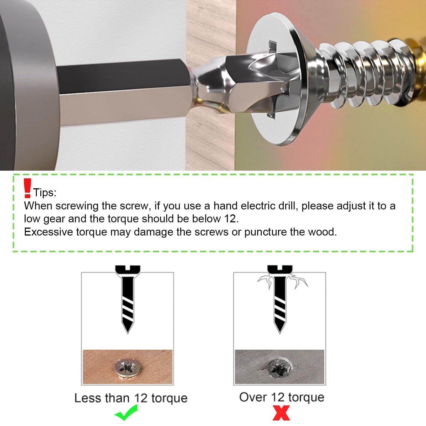 #4 Flat Head Small Wood Screws Assortment kit, 420Pcs, Phillips Short Screw, 304 Stainless Steel, Cabinet Hinge Mounting, Electronics DIY Micro Screws Fasteners Set, Contains 20pcs M6 Screw Anchors