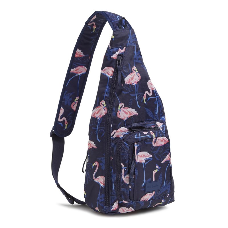 Ripstop Sling Backpack, Flamingo Party, One Size
