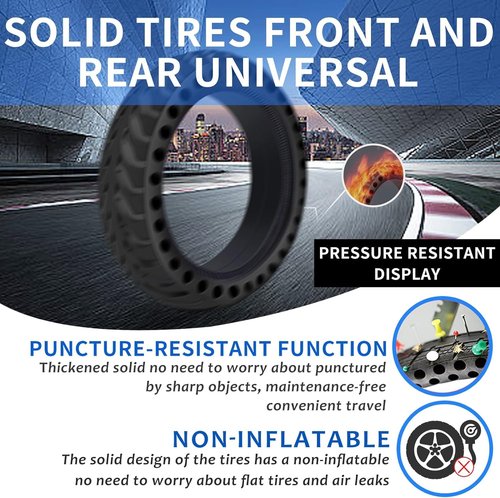 1 Pack Solid Tire,8.5Inch Electric Scooter Wheels for Xiaomi M365 Gotrax/gxl V2/XR Scooter Accessories,8 1/2'' Front/Rear Rear Solid Tires replacement wheel