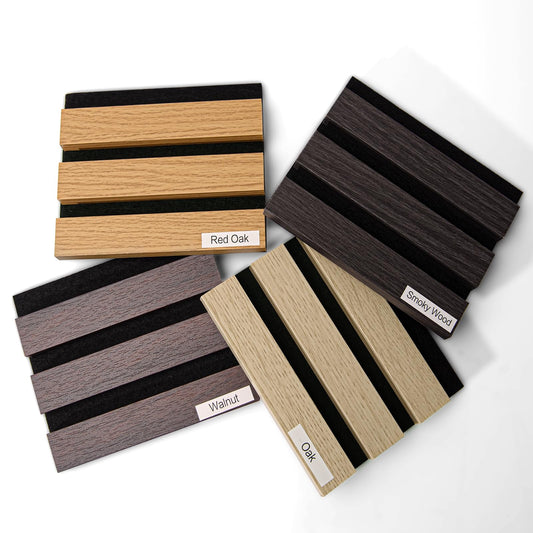 Art3dwallpanels Wood Slat Wall Panel, 108'' x 13'' Wood Panels for Wall 2 Pack 3D Soundproof Wall Panels, Large Acoustic Panels for Interior Ceiling and Wall Decor Noise Reduction, 4 Pack, Sample