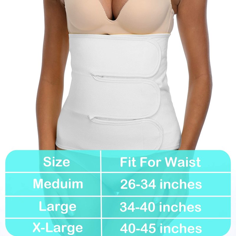PAZ WEAN Abdominal Surgical Binder Wrap for Stomach Post Surgery Compression C section Postpartum Support Recovery after Hysterectomy Belly Band