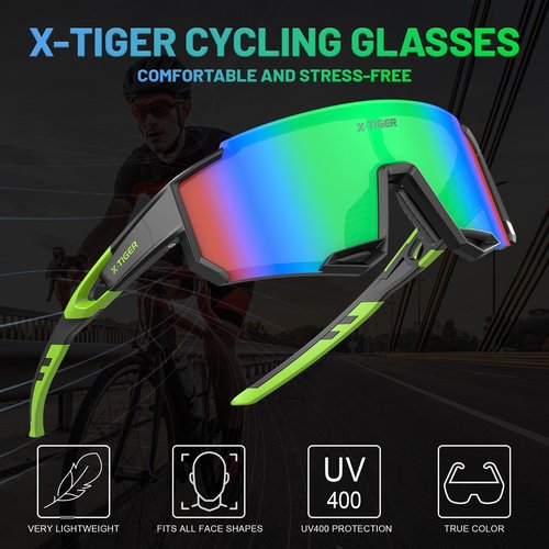 X-TIGER Polarized Sports Sunglasses for Men Women Baseball Fishing Cycling Running Glasses UV400