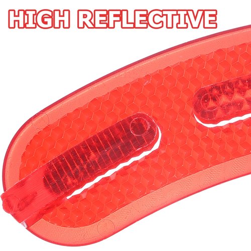 Kisangel 20Pcs Bike Wheel Reflectors for Spokes Compact Replaceable Warning Reflective Signs Lightweight Bicycle Safety Accessories 2.59X1.02X0.19 Inches