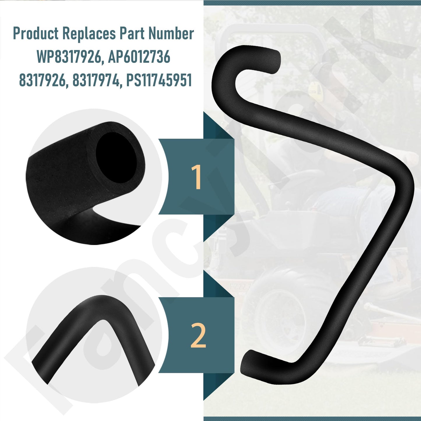 8317926 WP8317926 Washer Tub Fill Nozzle Hose for Whirlpool Washing Machine AP6012736, 8317926, 8317974, PS11745951 - Washer Hose Water Inlet Replacement