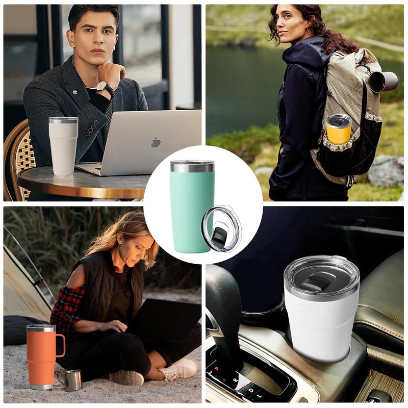 4 Pack 20 oz Tumbler Lid for Yeti Lids,Magnetic Slider Replacement Lids Compatible with YETI 20 oz Tumbler, 10/24 oz Mug and 10 oz Lowball,Spill Proof Cup Lids Covers,BPA Free