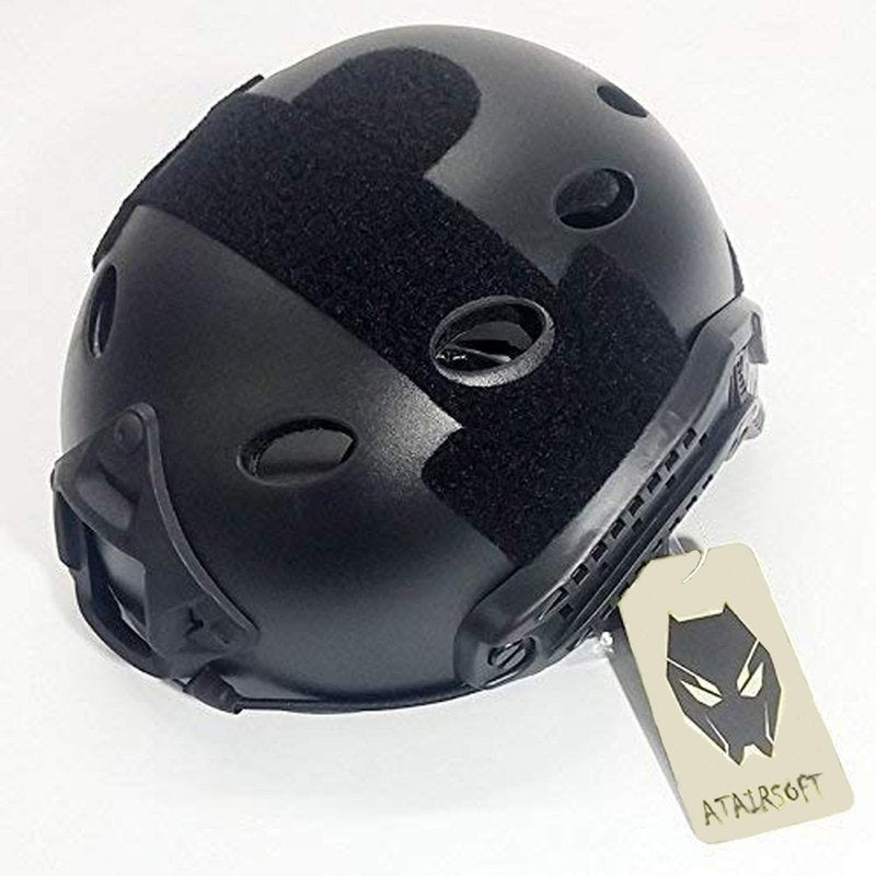 ATAIRSOFT PJ Type Tactical Multifunctional Fast Helmet with Visor Goggles Version Black