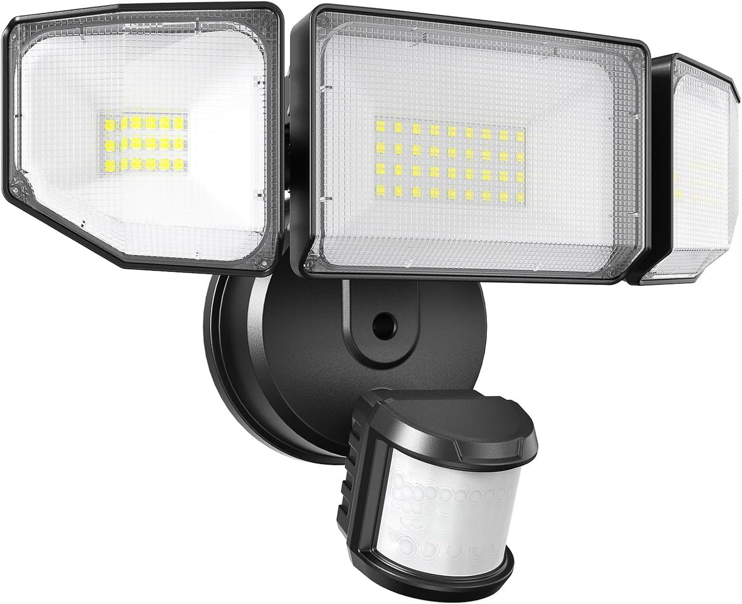85W LED Motion Sensor Security Light - 8500LM Dusk to Dawn, 3-Head Waterproof Floodlight for Garage, Yard & Porch