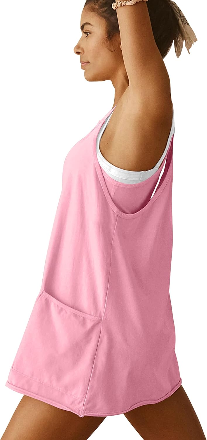 VIUTIL Women's Athletic Dress - Built-In Shorts & Spaghetti Straps | Hot Shot Mini Tennis Romper for Summer 2026