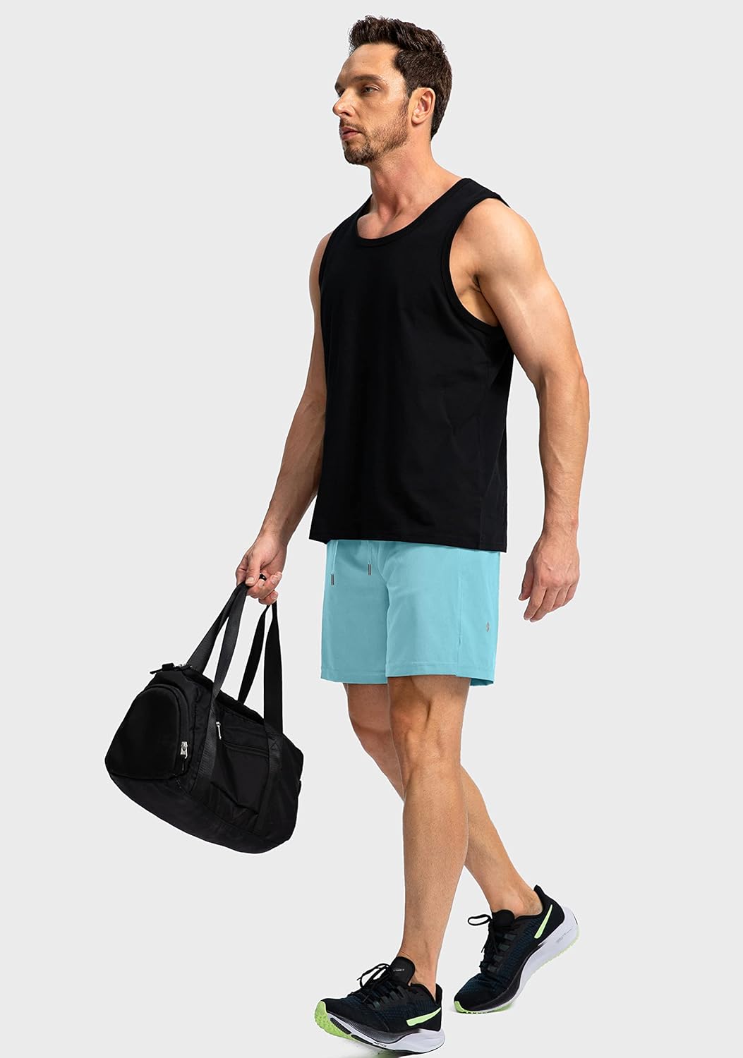 Soothfeel Men's Running Shorts - Lightweight Quick-Dry Athletic Shorts with Zipper Pockets | 9"/7"/5" Options