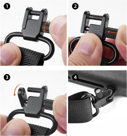 EZshoot Two Point Sling - Comfortable Neoprene Padded Shoulder Strap | Adjustable Length for Outdoors