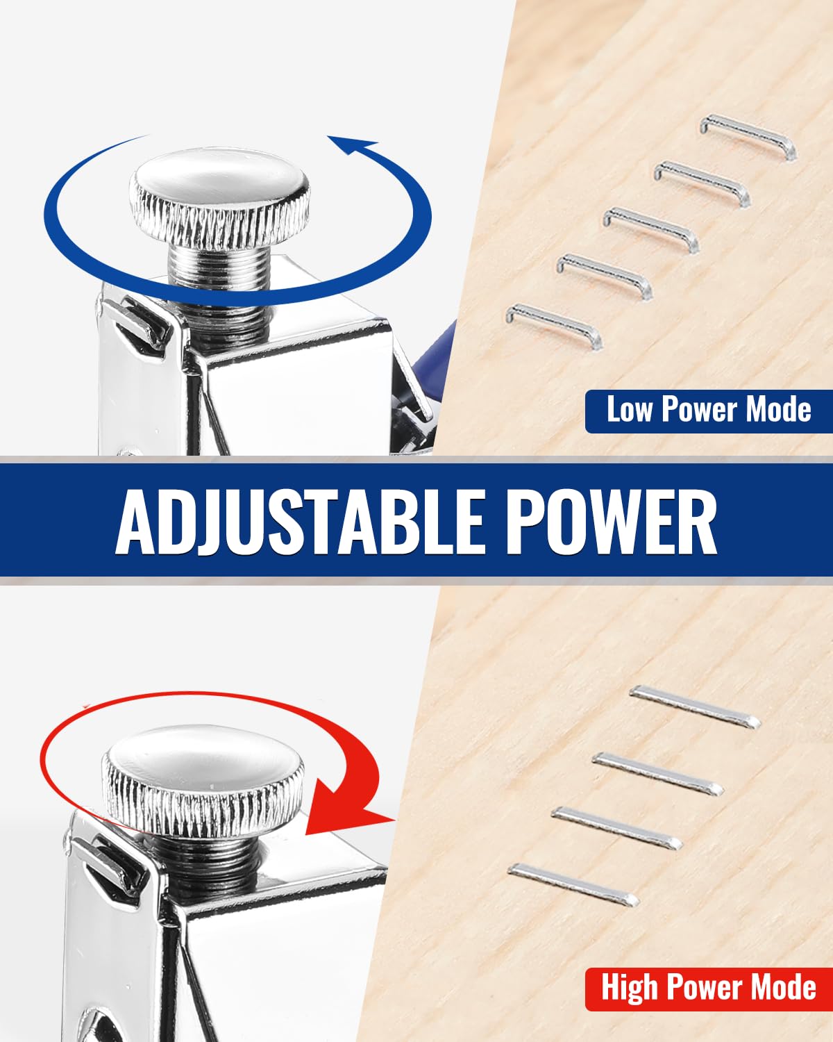 WORKPRO 4-in-1 Staple Gun, Manual Brad Nailer with 2000 Counts Staples, Upholstery Stapler Nail Gun for Fixing Material, Decoration, Carpentry, Furniture, Doors and Windows