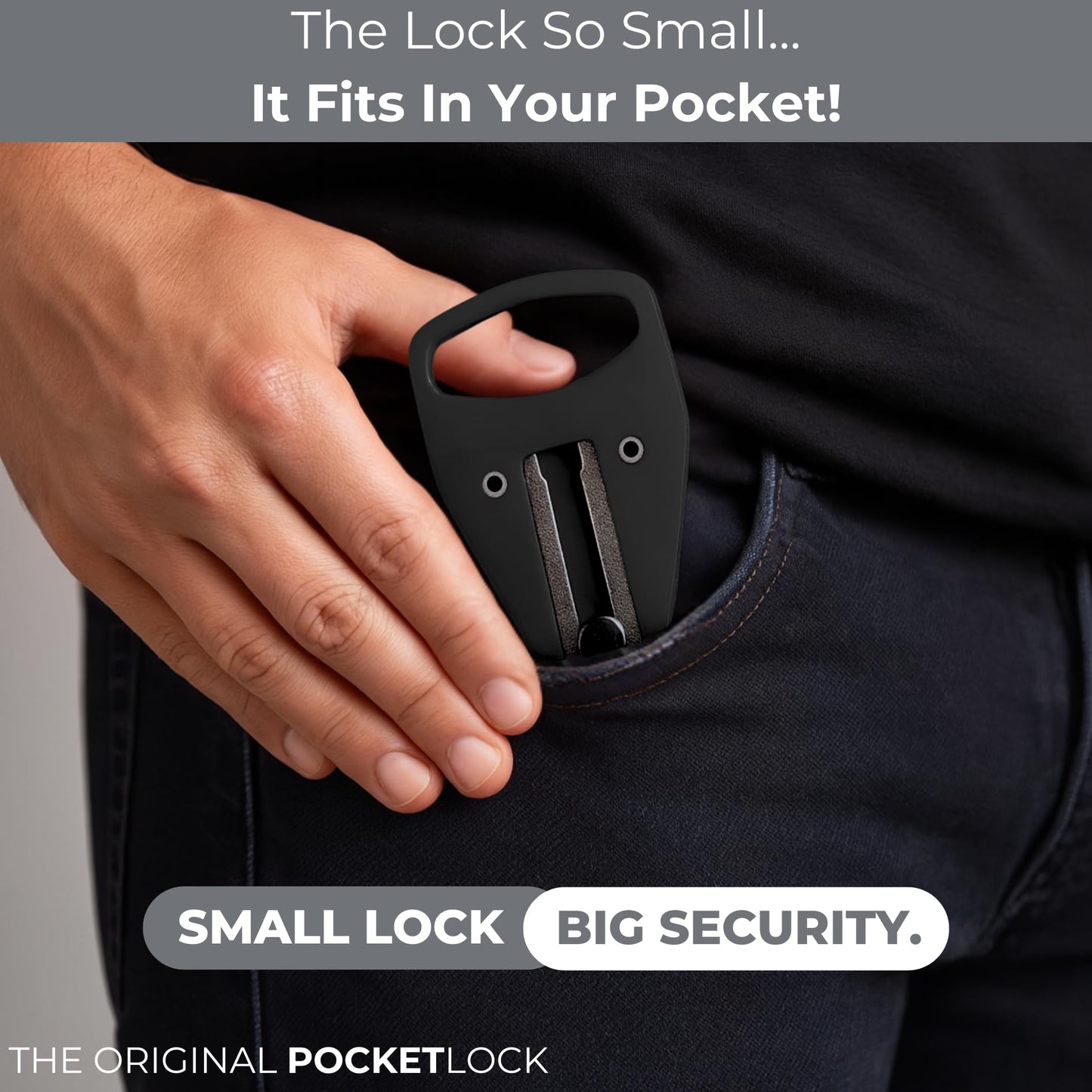 Portable Door Lock 2 Pack for Travel – Hotel Door Locks for Travelers Security – Door Safety Lock from Inside for Home & Apartment – Travel Locks for Hotel Rooms – PocketLock (Black)