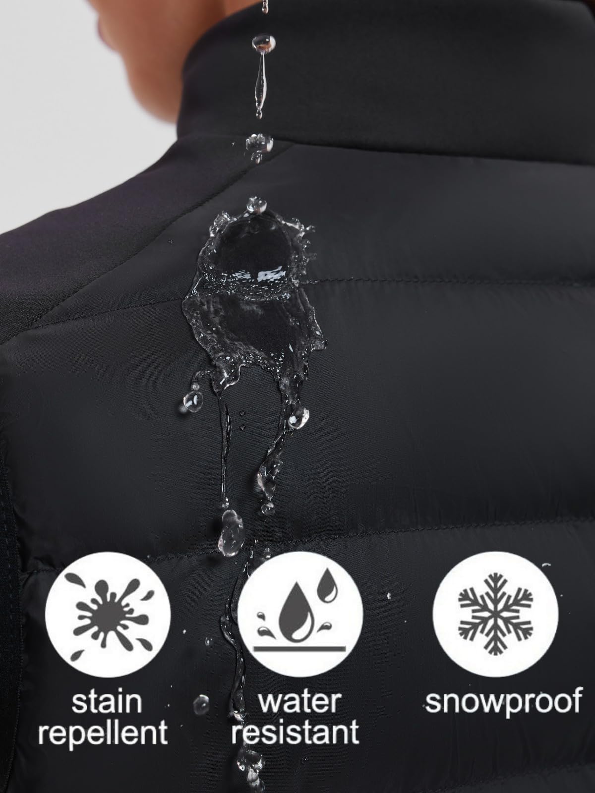AFZ Lightweight Puffer Jacket Women 800 Down-Fill Waterproof Quilted Down Jackets for Hiking Running