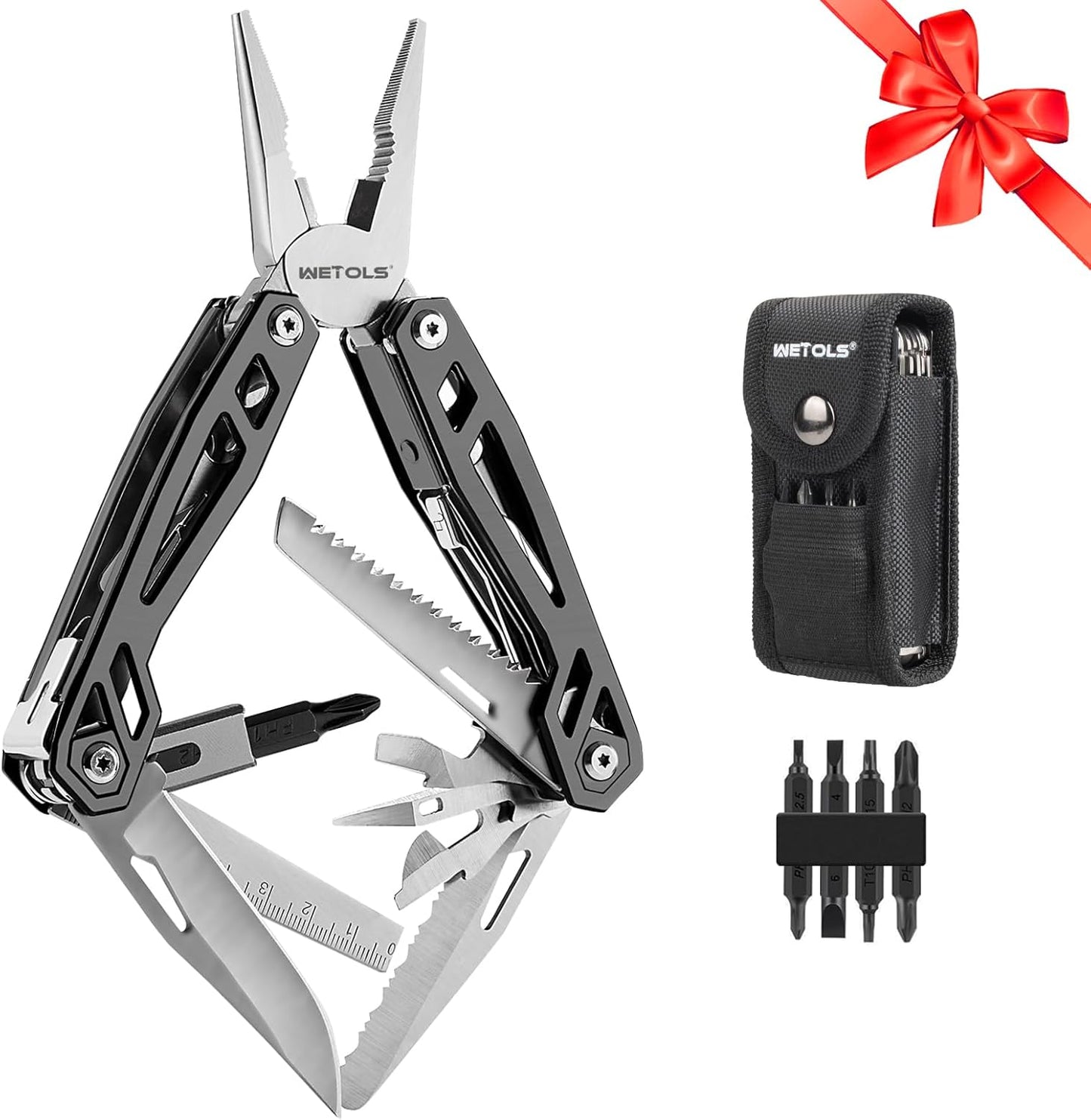 WETOLS 21-in-1 Multitool with Pocket Knife & Pliers - Perfect Christmas Gift for Men & Dads, EDC Survival Gear