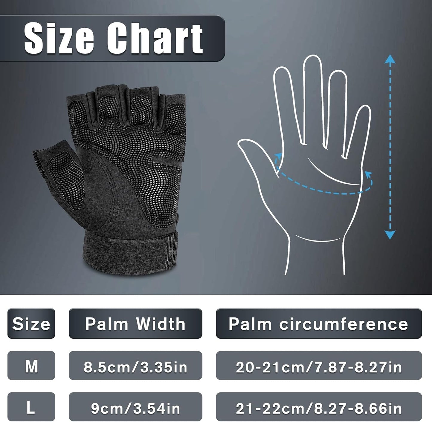 Wallke Tactical Fingerless Gloves - Comfortable Touchscreen Gloves with Knuckle Protection for Cycling, Climbing, and More