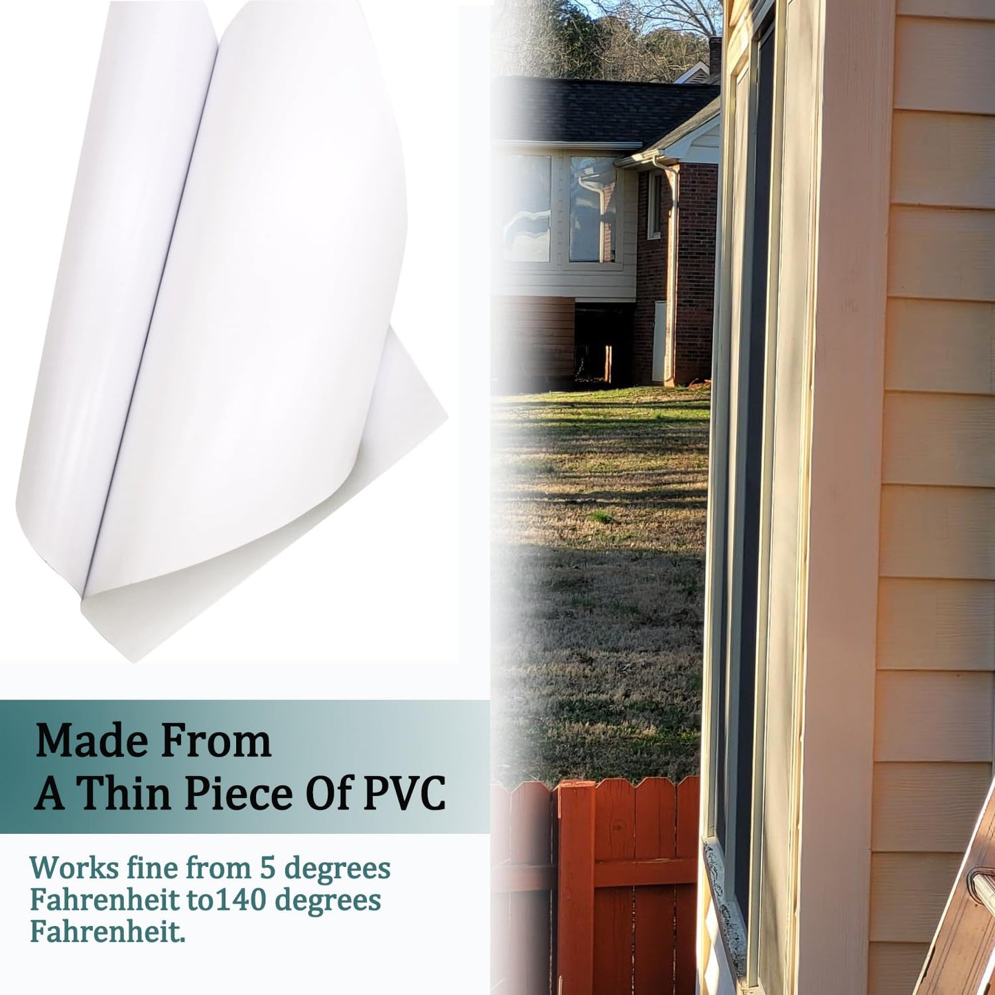 FAILUN Vinyl Siding Repair Kit 24Pcs 6.3X4.75Inch Self-Adhesive Vinyl Siding Patch PVC Tape Cover Any Cracks Holes Blemishes on Vinyls Sidings Fence Tools Home Skirting