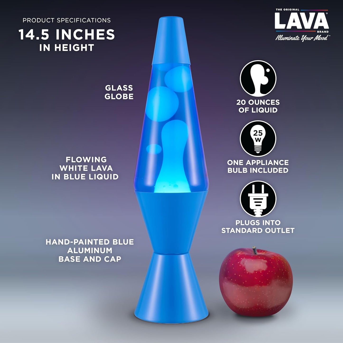 14.5" Wild Pink Lava Lamp - Classic Liquid Motion with White Wax & Pink Liquid - Item #2361