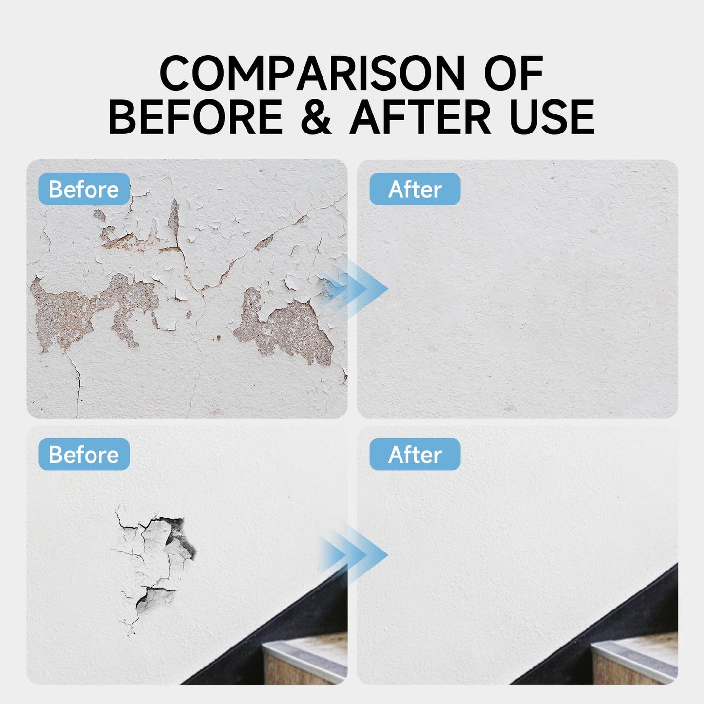 MOLLOR Drywall Repair Kit Wall Patch, 150g Spackle Wall Repair Paste with Scraper, Wall Mending Agent Quick and Easy Solution to Fill The Holes for Home Wall, White Repair Putty Plaster Dent