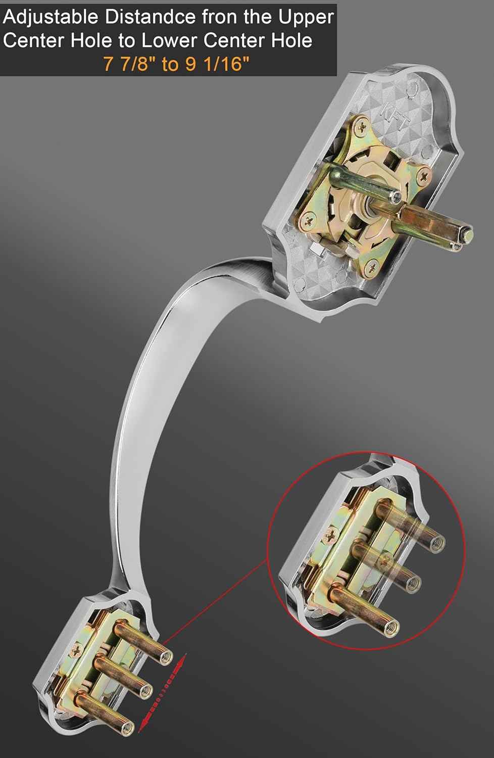 Gold Front Door Handle & Deadbolt Set - Reversible Lever Lock Hardware