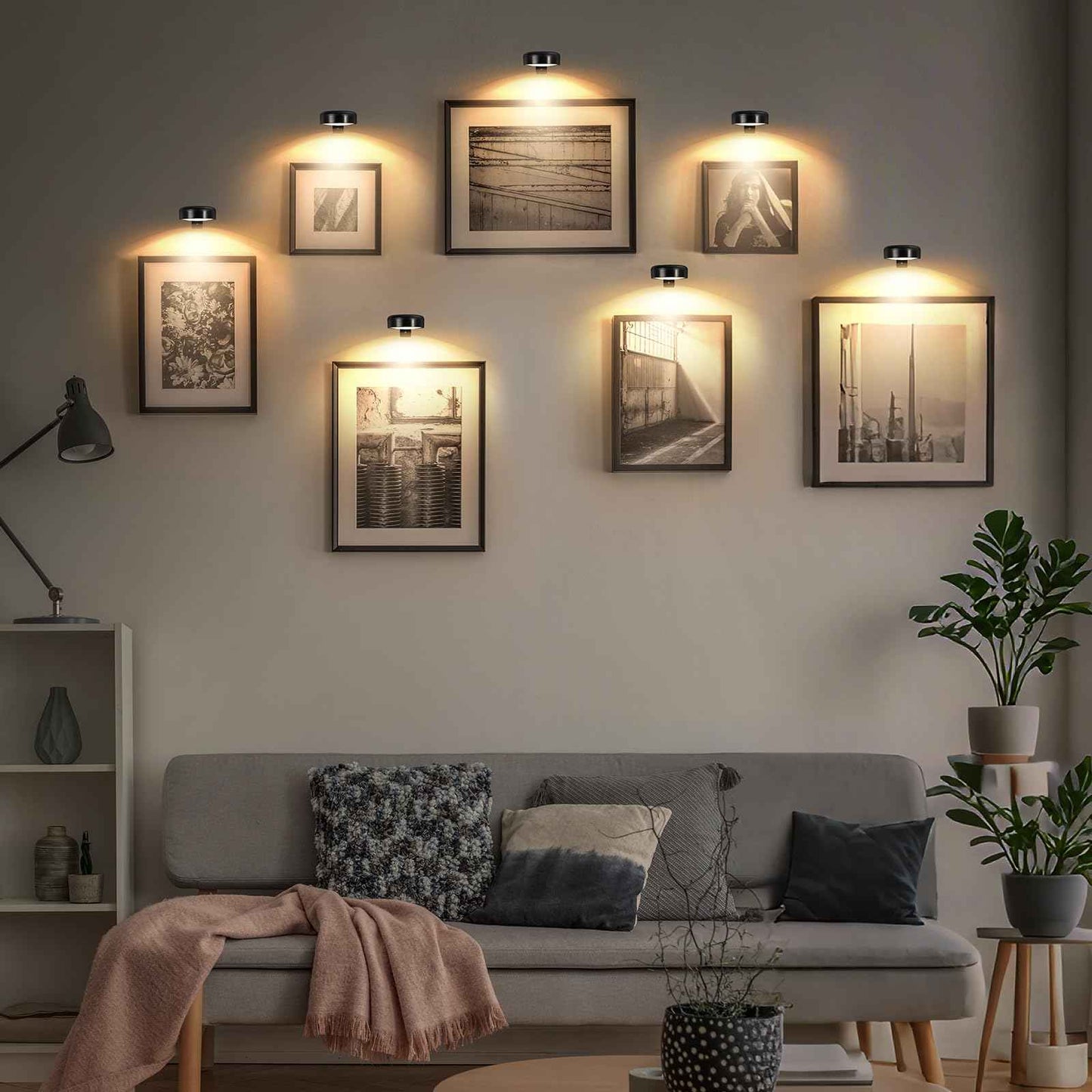 Picture Light for Wall Display Rechargeable with Remote, Wireless Painting light 3PACK, Brightness Dimmable with 3 Color Temp, Art Display Accent Lighting, Timmer Auto-OFF for Frame Gallery Portrait