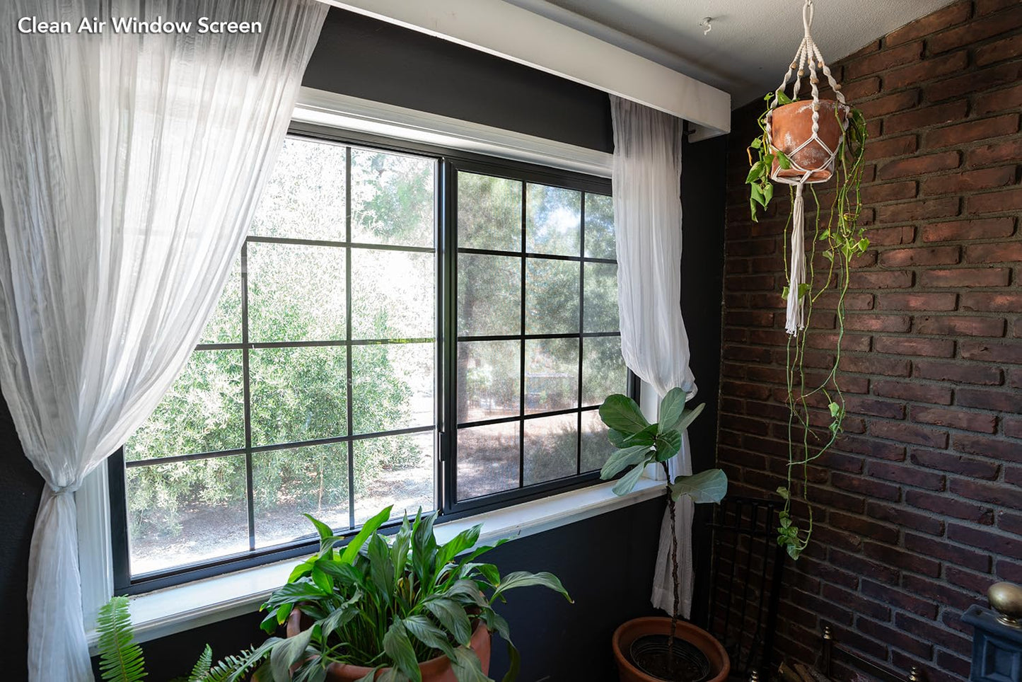 QuietCool Clean Air Window Screen - MERV 5 Rated - Window Nano-mesh Filter Screen to Reduce Dust, Pollen and Allergens by up to 90% - Easy DIY Installation - 48 x 96 inch