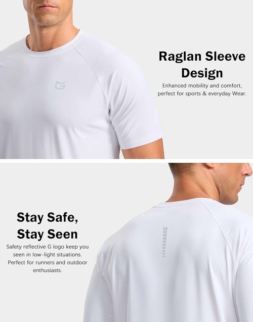 G Gradual Men's Athletic Workout T-Shirts Moisture Wicking Cooling Running Shirts Short Sleeve Performance Tee for Gym Tennis