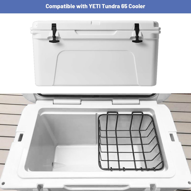 Omoojee 50 & 65 qt Cooler Basket, Compatible with YETI Tundra 50/65 Coolers, Stainless Steel Storage Wire Cooler Rack