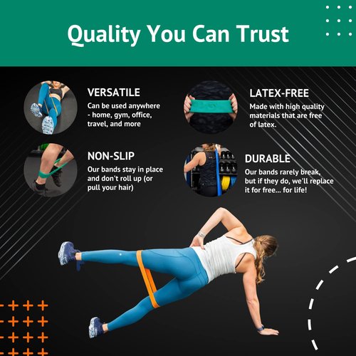 Pure Band - Professional Grade Physical Therapy Band for Home Workouts, Premium Thick Resistance Band Great for Stretching and Rehab, Latex-Free, Super Strong Band (Orange - Light Resistance)