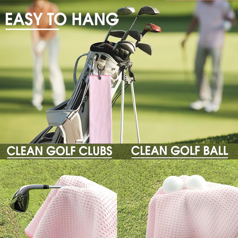 TOUNER Retirement is Just More Time to Play Golfing Towels, Ladies Golf Gifts, Golfing Bag Towel Present, Ladies Golf Accessories for Retirement Christmas Birthday Towel Gifts for Grandma, Mom